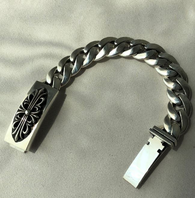 플로랄 클래식 체인 팔찌 925실버