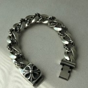 플로랄 체인 팔찌 925실버