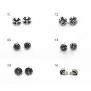 버튼 귀걸이 6종 925실버 2개 1세트