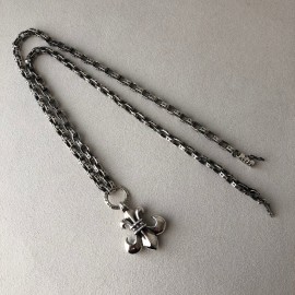페이퍼체인 목걸이 + 앵커 펜던트 세트 925실버