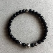 6mm 오닉스 3크로스볼 팔찌