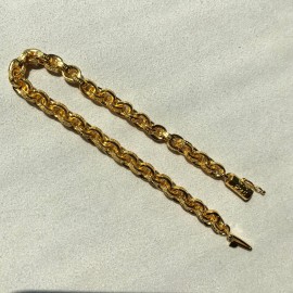 페이퍼 체인 4mm 팔찌  22k 플레이팅