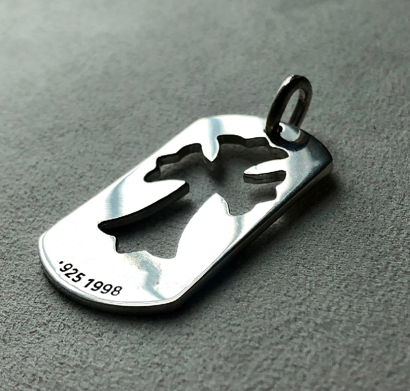 라지 크로스 홀 도그텍 펜던트