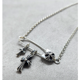 베이비펫 크로스 펜던트 2ea 세이프티 핀 펜던트 목걸이 set