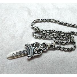 라지 대거 펜던트 + 스몰 페이퍼 체인 목걸이 set