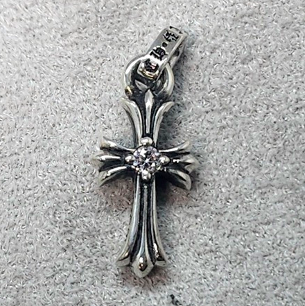 1p큐빅세팅 미니크로스 펜던트