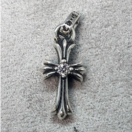 1p큐빅세팅 미니크로스 펜던트